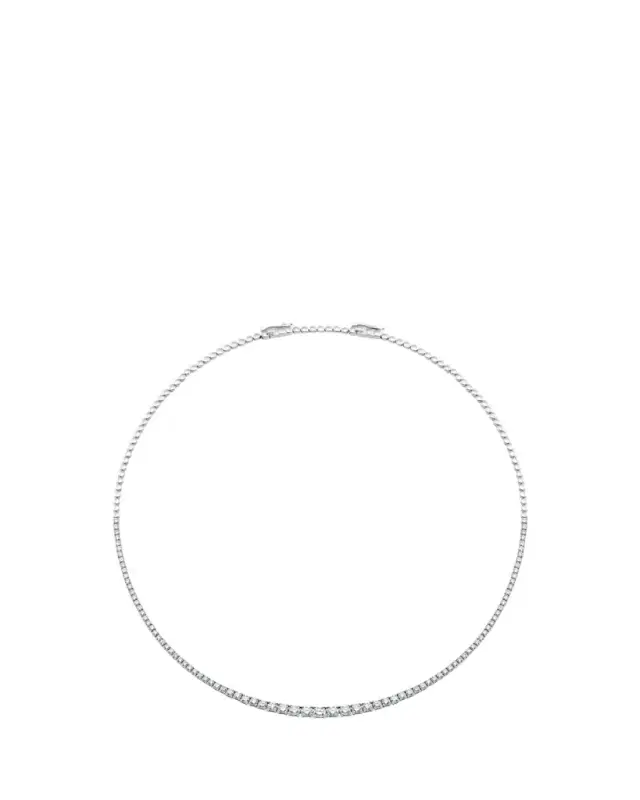18K White Gold Isadora Graduated Diamond Tennis Necklace