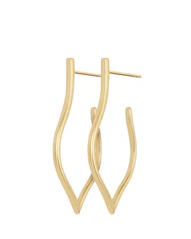 SARA WEINSTOCK 18K Yellow Gold Veena Small Hoop Earrings | Thumbnail 1