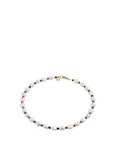 Elsie Frieda Francis Necklace with Freshwater Pearls and Heishi Beads | Thumbnail 1 Elsie Frieda Francis Necklace with Freshwater Pearls and Heishi Beads | Thumbnail 1