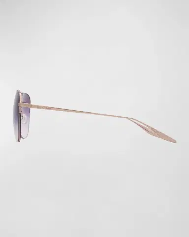 BARTON PERREIRA Chevalier Titanium Aviator Sunglasses | Thumbnail 2 BARTON PERREIRA Chevalier Titanium Aviator Sunglasses | Thumbnail 2