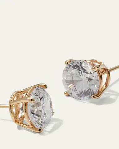 Fantasia by DeSerio 14K Yellow Gold 3.5ct Stud Earrings | Thumbnail 3