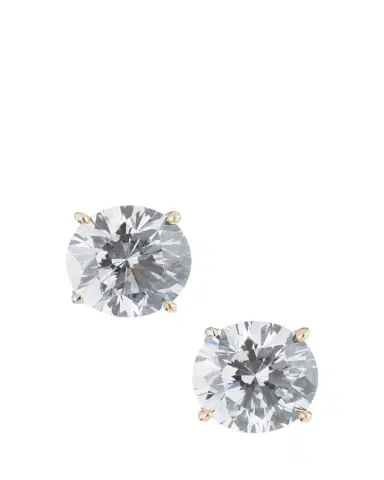 Fantasia by DeSerio 14K Yellow Gold 3.5ct Stud Earrings | Thumbnail 1