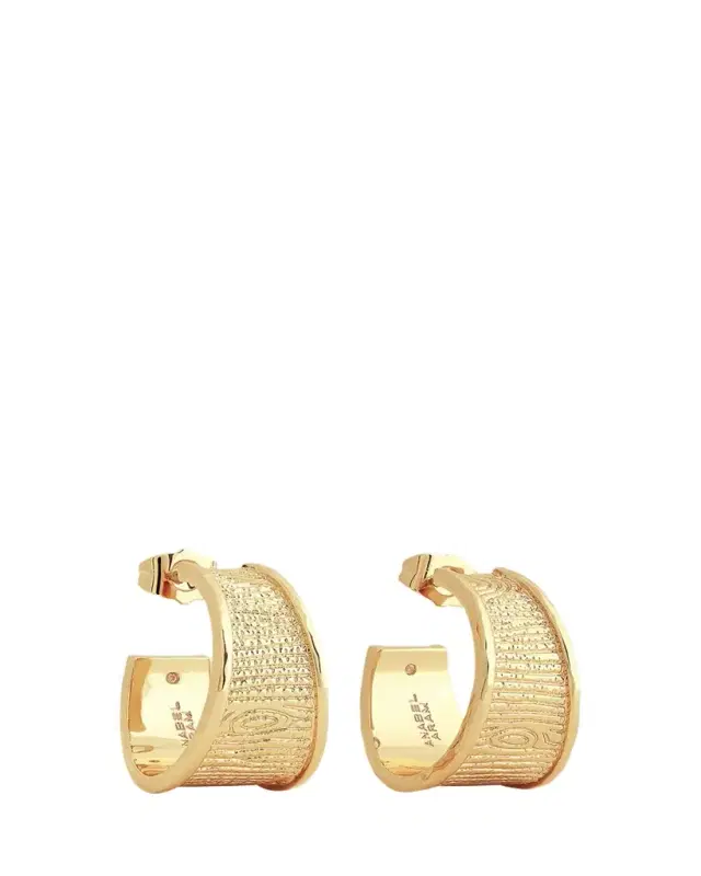 Enchanted Forest Bark Hoop Earrings