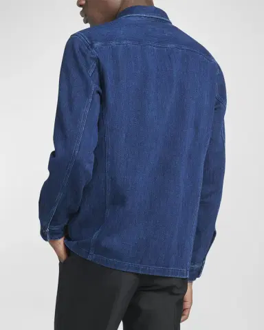 Tom Ford Men's Dark Wash Denim Overshirt | Thumbnail 3 Tom Ford Men's Dark Wash Denim Overshirt | Thumbnail 3