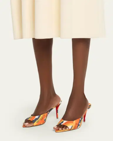 Manolo Blahnik Patopia Metallic Slingback Sandals | Thumbnail 2