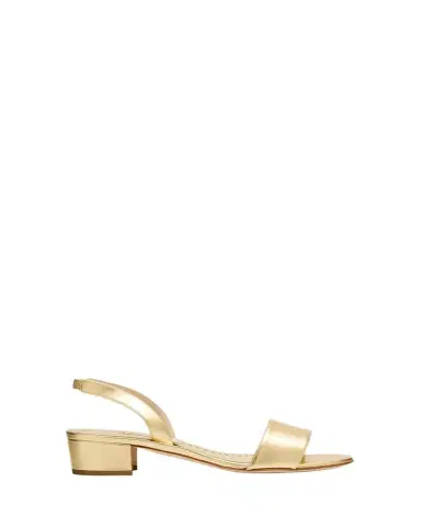 Manolo Blahnik Patopia Metallic Slingback Sandals | Thumbnail 1