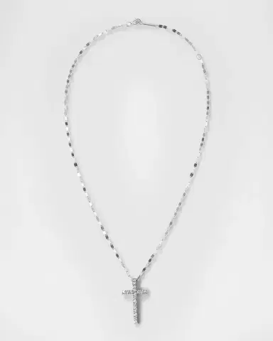 Lana 14K White Gold Multi Fancies Diamond Cross Pendant Necklace | Thumbnail 6