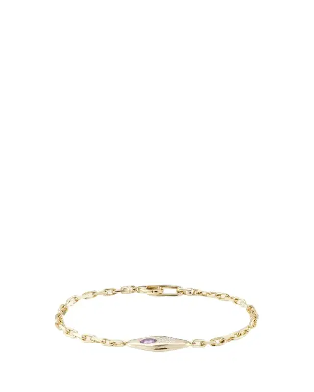 18K Yellow Gold Sapphire And Diamond Mini Vessel Bracelet
