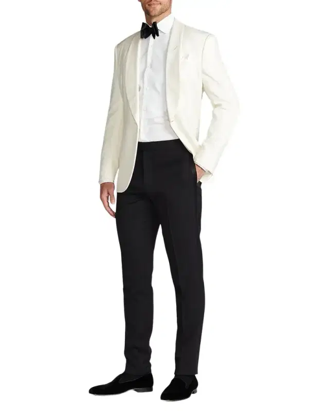 Men's Wool-Silk Shawl Dinner Jacket