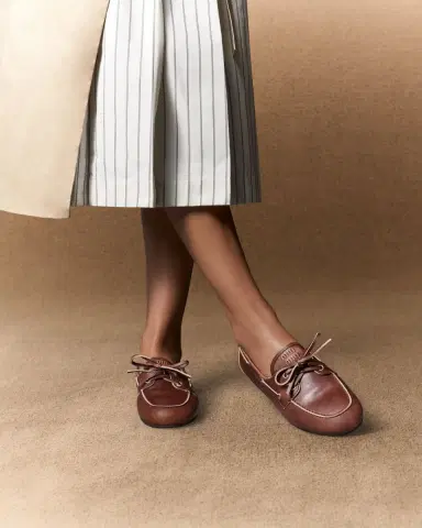 Miu Miu Leather Lace-Up Moccasins | Thumbnail 4 Miu Miu Leather Lace-Up Moccasins | Thumbnail 4