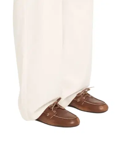 Miu Miu Leather Lace-Up Moccasins | Thumbnail 1 Miu Miu Leather Lace-Up Moccasins | Thumbnail 1