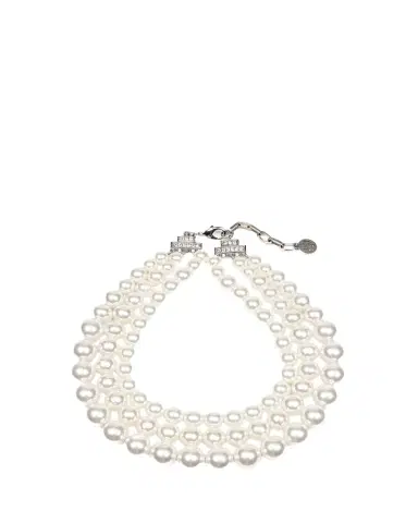 ben-amun Triple Glass-Pearl Strand Necklace | Thumbnail 1