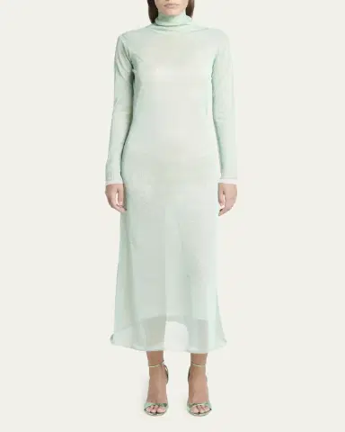 Giorgio Armani Double-Layer Open-Back Lurex Jersey Midi Dress | Thumbnail 2 Giorgio Armani Double-Layer Open-Back Lurex Jersey Midi Dress | Thumbnail 2