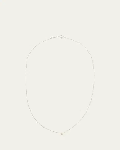 Zoe Lev Jewelry 14K White Gold 0.10ct Bezel Diamond Necklace, 16-18"L | Thumbnail 1