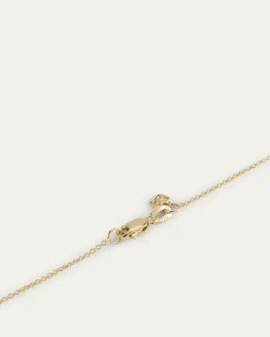 Sydney Evan 14K Yellow Gold Evil Eye Marquise Border with Stone Inlay Charm Necklace | Thumbnail 4