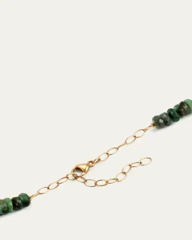 JIA JIA Rose Quartz Charm Necklace with Emeralds | Thumbnail 4