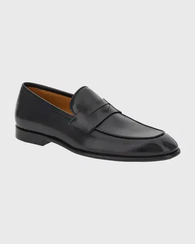 Ferragamo Men's Funes Leather Penny Loafers | Thumbnail 3 Ferragamo Men's Funes Leather Penny Loafers | Thumbnail 3