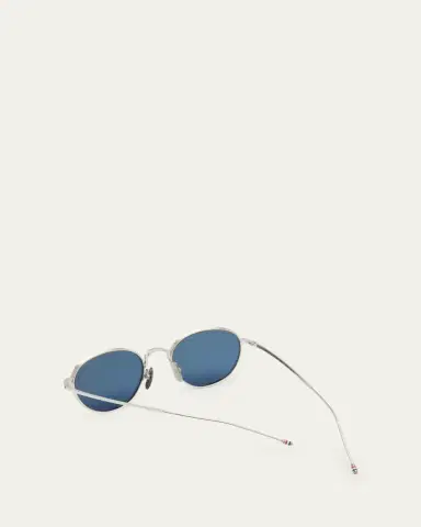 Thom Browne Men's Titanium Round Sunglasses | Thumbnail 8