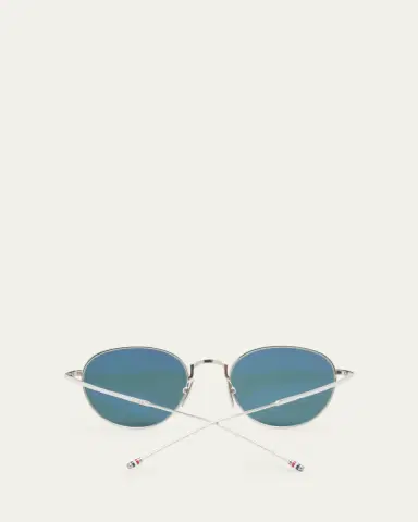 Thom Browne Men's Titanium Round Sunglasses | Thumbnail 9