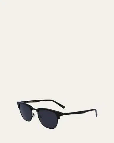 Ferragamo Men's Timeless Acetate-Metal Square Sunglasses | Thumbnail 6