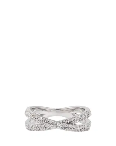 Lana 14K Gold Flawless Diamond Vanity Crisscross Ring | Thumbnail 1