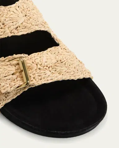 Isabel Marant Lennyo Rattan Dual-Buckle Slide Sandals | Thumbnail 5