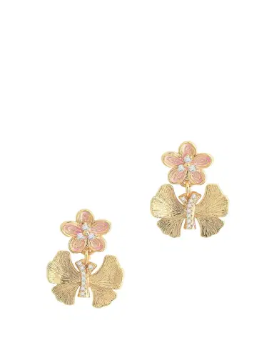 Anabel Aram Jewelry Cubic Zirconia Butterfly and Flower Earrings | Thumbnail 1
