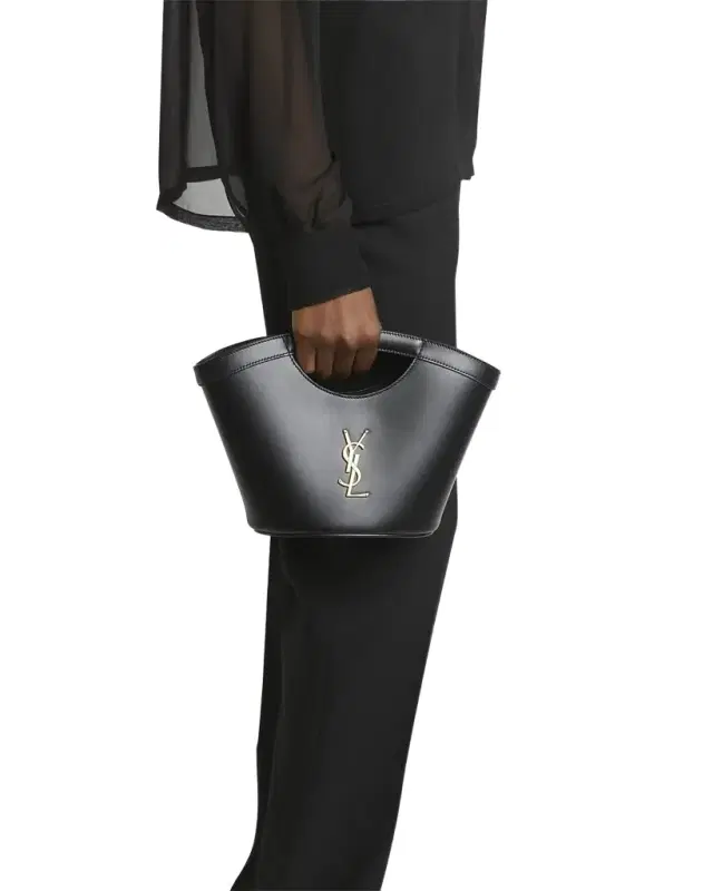 Mini YSL Top-Handle Bag in Leather