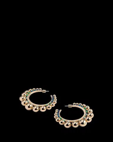 Elsie Frieda Graduated Ball Hoop Earrings | Thumbnail 2