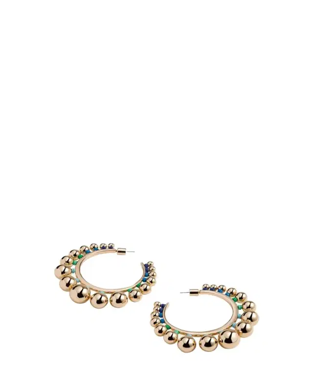 Elsie Frieda Graduated Ball Hoop Earrings