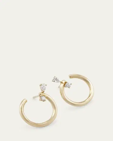 MONICA RICH KOSANN 18k Gold Medium Galaxy Wrap Hoop Earrings | Thumbnail 3 MONICA RICH KOSANN 18k Gold Medium Galaxy Wrap Hoop Earrings | Thumbnail 3