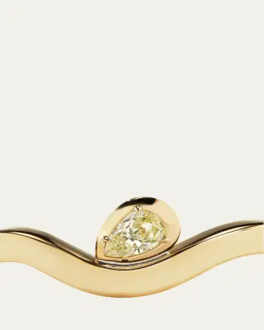 Aaryah Pear Diamond Hinged Bangle Bracelet | Thumbnail 2