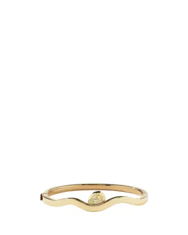 Aaryah Pear Diamond Hinged Bangle Bracelet | Thumbnail 1
