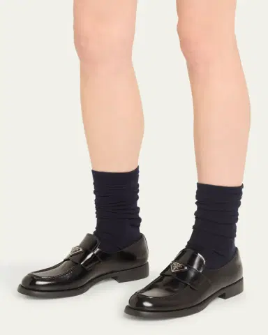 Prada Leather Slip-On Loafers | Thumbnail 2