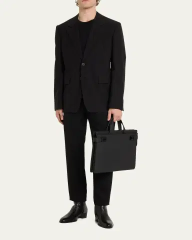 Ferragamo Men's Medium Leather Briefcase | Thumbnail 3 Ferragamo Men's Medium Leather Briefcase | Thumbnail 3