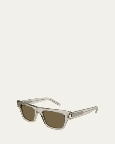 Saint Laurent Men's SL 469 Acetate Rectangle Sunglasses | Thumbnail 4 Saint Laurent Men's SL 469 Acetate Rectangle Sunglasses | Thumbnail 4