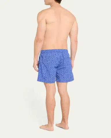 Charvet X Thorsun Men's Floating Squares Swim Shorts | Thumbnail 3 Charvet X Thorsun Men's Floating Squares Swim Shorts | Thumbnail 3