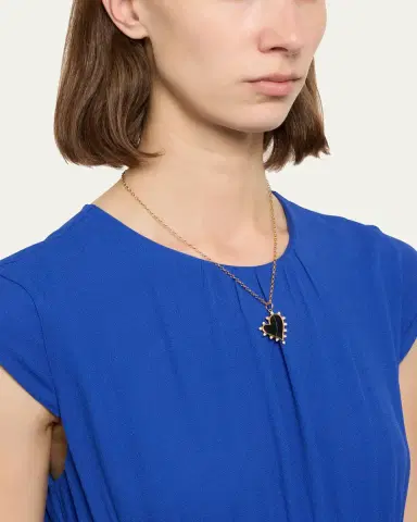 MONICA RICH KOSANN Black Agate Heart Necklace with Diamonds | Thumbnail 2 MONICA RICH KOSANN Black Agate Heart Necklace with Diamonds | Thumbnail 2