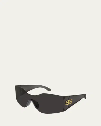 Balenciaga Men's BB Logo Nylon Shield Sunglasses | Thumbnail 2