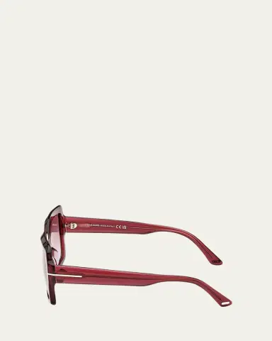 Tom Ford Kaya Beveled Acetate Square Sunglasses | Thumbnail 3 Tom Ford Kaya Beveled Acetate Square Sunglasses | Thumbnail 3