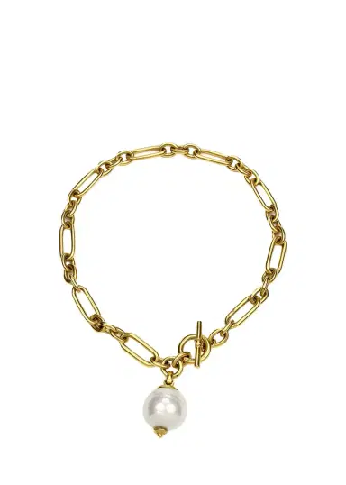 ben-amun Pearly Chain-Link Short Necklace | Thumbnail 3 ben-amun Pearly Chain-Link Short Necklace | Thumbnail 3
