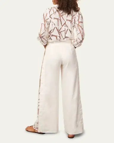 Vix Solid Bree Geometric Embroidered Pants | Thumbnail 3 Vix Solid Bree Geometric Embroidered Pants | Thumbnail 3