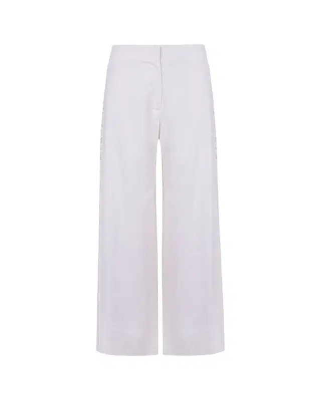Solid Bree Geometric Embroidered Pants
