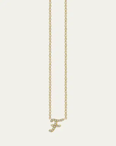 Sydney Evan 14k Diamond Pave Initial Necklace | Thumbnail 2 Sydney Evan 14k Diamond Pave Initial Necklace | Thumbnail 2