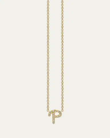 Sydney Evan 14k Diamond Pave Initial Necklace | Thumbnail 4 Sydney Evan 14k Diamond Pave Initial Necklace | Thumbnail 4