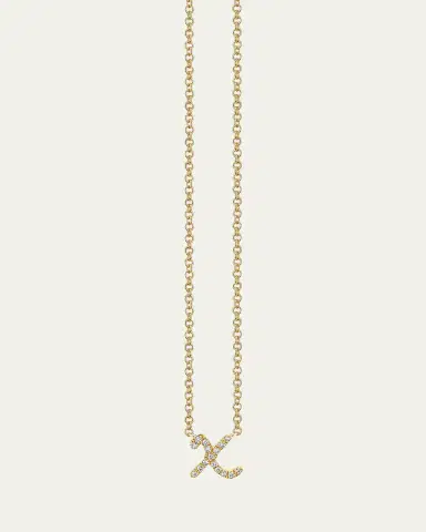 Sydney Evan 14k Diamond Pave Initial Necklace | Thumbnail 5 Sydney Evan 14k Diamond Pave Initial Necklace | Thumbnail 5