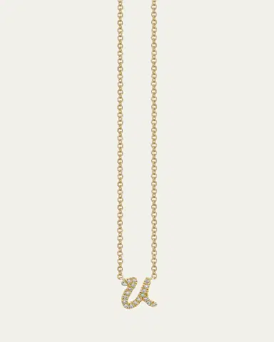 Sydney Evan 14k Diamond Pave Initial Necklace | Thumbnail 6 Sydney Evan 14k Diamond Pave Initial Necklace | Thumbnail 6