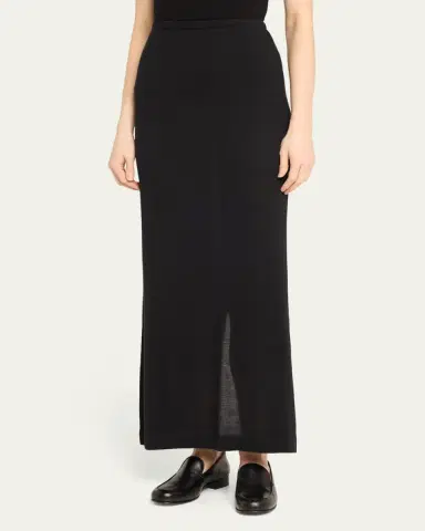 ÉTERNE Emma Cashmere Maxi Knit Skirt | Thumbnail 4