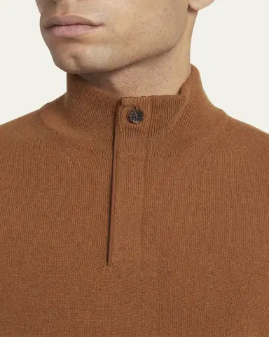 ZEGNA Men's Cashmere Quarter-Zip Sweater | Thumbnail 5