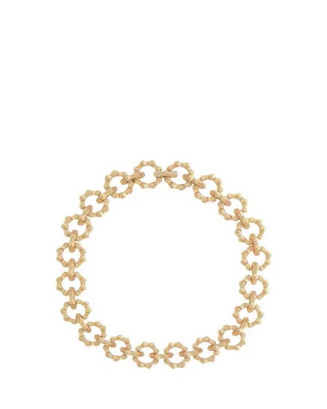 Anabel Aram Jewelry Cubic Zirconia Bamboo Chain Necklace